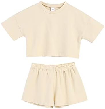 bılıson Toddler Bebek Kız Giysileri Çiçek Fırfır Kollu Elbise Üst+Kot ile Kafa Bandı Bebek Kız Yaz Kıyafetler