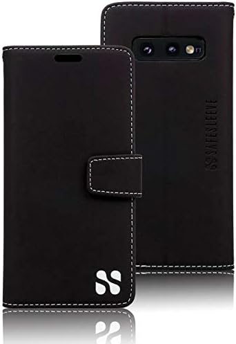 SafeSleeve EMF Koruma Anti Radyasyon Samsung Galaxy Kılıf: Galaxy S10e RFID EMF Engelleme Cüzdan Cep Telefonu Kılıfı (Siyah)