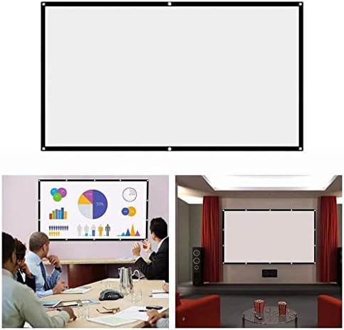 Baoblaze Katlanabilir HD Projeksiyon Ekranı Ev Sineması Film Projektör Bez Ekran Ev Ofis için, 60-100 inç-Beyaz, 100 inç