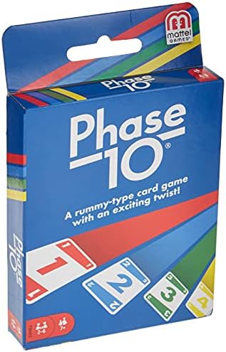 108 Kartlı Faz 10 Kart Oyunu, 7 Yaş ve Üstü Çocuklar, Aile veya Yetişkin Oyun Gecesi için Harika bir Hediye