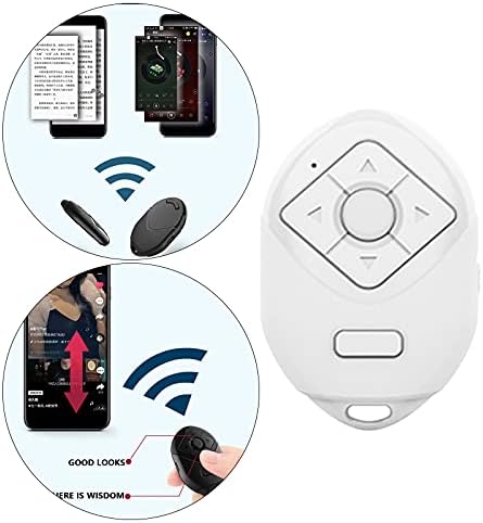 Kesoto Kullanışlı Kablosuz Bluetooth Uzaktan Kumanda Selfie Çubuğu Taşınabilir Hafif, Kullanışlı Küçük Gadget-Beyaz, 4.8X3.