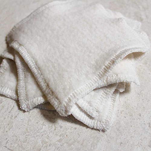 Organik Pamuklu Makyaj Temizleyici Pedler + Mini Çamaşır Torbası-ABD'de üretilmiştir, GOTS sertifikalı Sherpa (İki Adet 7 Parçalı