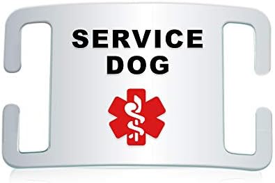 Zarif Şef Servis Köpek Kimliği Etiketi-Köpek Tasması, Koşum Takımı veya Yelek Askısına Uyar-Sessiz ve Sessiz Paslanmaz Çelik