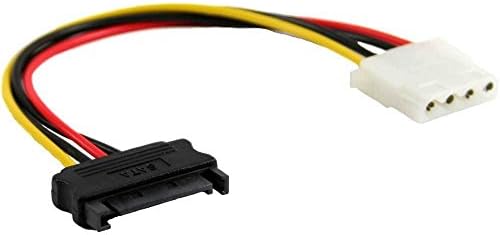 Inline 29669 A SATA Güç Adaptörü Kablosu 15-Pin SATA Dişi 4-Pin Erkek 0.3 m Siyah