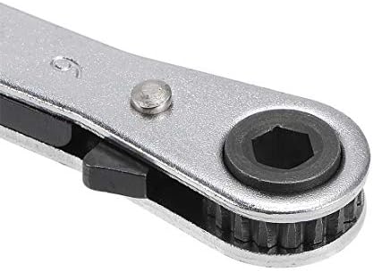 uxcell Geri Dönüşümlü Kilitleme Anahtarı, 6mm x 7mm Çift Kutu Ucu, Cr-V