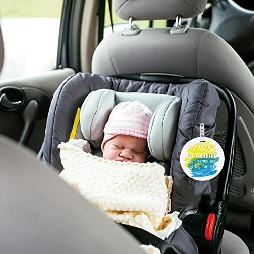 PLİGREAT 2 Paket Hiçbir Dokunmadan Bebek Araba Koltuğu Işareti, Hiçbir Dokunmadan Bebek Arabası Etiketi ile Asılı Askıları