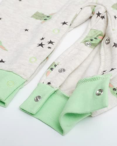 Mandaloryalı Çocuk Erkek Bebek Tek Parça-Kapüşonlu Tulum-Bebek Yoda Bebek Giysileri