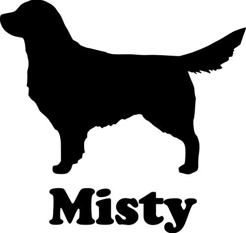 Minglewood Ticaret Golden Retriever 5.5 x 5.25 Köpek Vinil Çıkartması Sticker ile Özel Kişiselleştirilmiş Adı