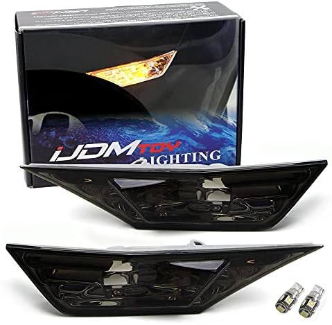 ıJDMTOY JDM Füme Lens Amber LED Ampul Ön Yan ışaretleyici ışık Kiti İle Uyumlu -21 Honda Civic Sedan / Coupe / Hatchback,