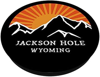 Jackson Delik Wyoming Retro Günbatımı Dağlar Vintage Güneş PopSockets Değiştirilebilir PopGrip