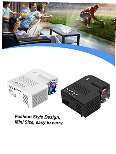 Muzrunq & Mini Taşınabilir Projektör & Mini Video Projektör Taşınabilir Cep Telefonu Sineması Film Projeksiyon Cihazı Beyaz