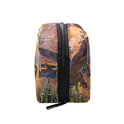 Unicey Geyikler Boyama Makyaj Çantaları Taşınabilir Tote Kozmetik Çantası seyahat kozmetik düzenleyici makyaj çantası makyaj