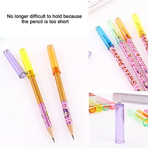 120pcs plastik kalem kapaklar renkli kalem genişletici sahipleri okul ofis ev için