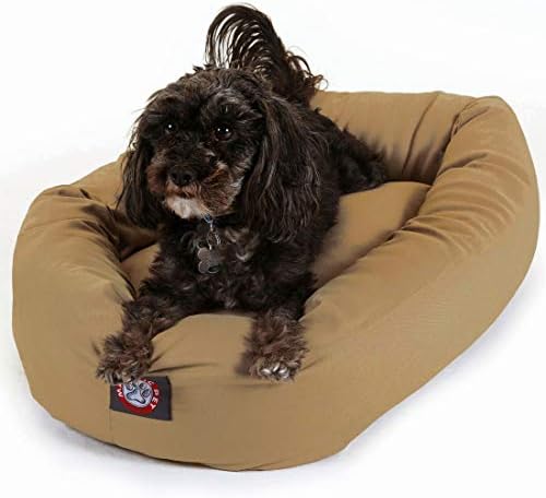 Majestic Pet Poli-Pamuk Simit Köpek Yatağı / Sakinleştirici Donut Köpek Yatağı / Cuddler Pet Yatak / Çoklu Boyut ve Renkler