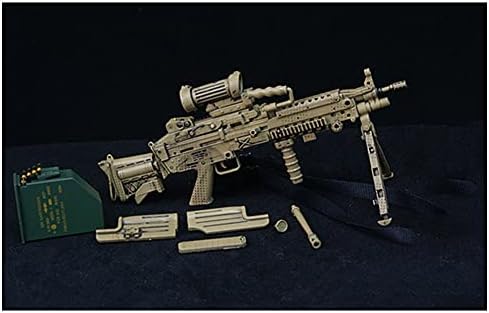 1/6 Ölçekli Asker Karakter Modeli Silah Aksesuarları, Modern M249 Ağır Silah, 12-inç Karakter Model Oyuncaklar için Uygun