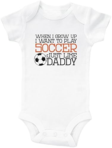 Sevimli Futbol Tulumlarını Şaşırtın / Baba Gibi Futbol Oynayın/Bebek Bodysuit Kıyafeti