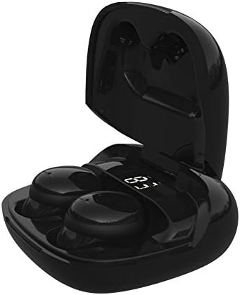 hutishop2020 Gerçek kablosuz Bluetooth uyumlu 5.0 Spor kulaklık siyah dokunmadan