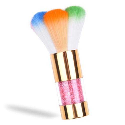 LEQ renkli tırnak sanat toz fırça Remover temizleyici akrilik ve UV jel çivi ile parlak elmas taklidi kolu için