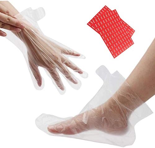 200 Sayımları için Parafin Mumu Çanta Eller ve Ayaklar, Plastik Parafin Mumu Gömlekleri, Terapi Balmumu Dolum Çorap ve Eldiven