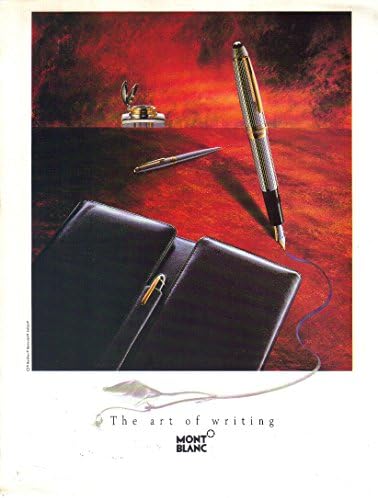 KOLEKSİYON REKLAM Dergisi Basılı İlan: 1992 MontBlanc Meisterstück LeGrand Solitaire Dolma kalem, Yazı Sanatı