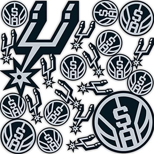 San Antonio Spurs NBA Resmi Lisanslı Sticker Vinil Çıkartması Dizüstü Su Şişesi Araba Karalama Defteri (Tip 1 Levha)