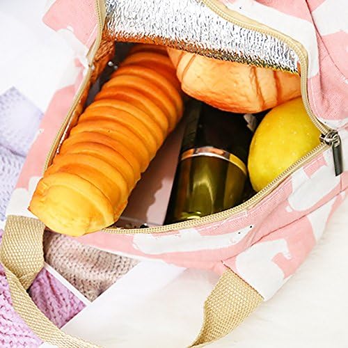 Öğle yemeği çantası - Honghong Flamingo Ayı Yalıtımlı Termal Öğle Taşıma Depolama Tote Kılıfı için Ofis Okul Piknik (5)