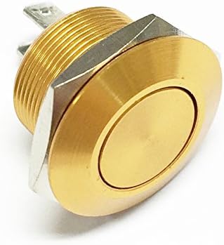 MıTEC MSW-1201 12mm Yassı Paslanmaz Çelik Basma Düğmesi (Gümüş)
