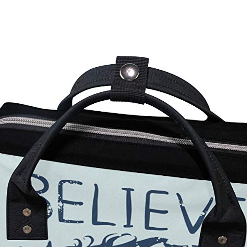 Bebek bezi çantaları sırt çantaları tek boynuzlu at ile mumya sırt çantası sihirli seyahat Laptop sırt çantası inanıyorum