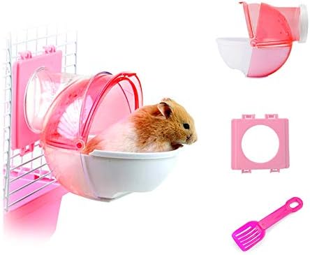 WishLotus Hamster Kum Banyo, 3 Adet Ayrılabilir Plastik Hamster Kum Banyo Konteyner Küçük Pet Küvet Extermal Tuvalet Kürek