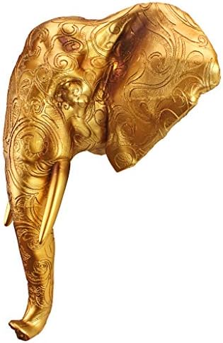 Tasarım Toscano Good Fortune Altın Mandala Fil Duvar Heykel, 17.5 İnç, antik altın