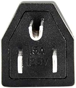Düz Bıçak Fişi, 15 Amp 120-125 Volt, 2 Kutuplu 3 Tel, Fiş, Erkek Uzatma Kablosu Değiştirme Elektrik Fişleri Ucu (Black-4pack)