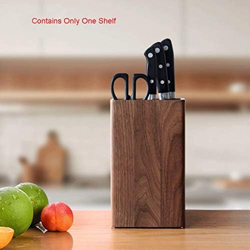 Tezgah Bıçak Bloğu Siyah Ceviz Masif Ahşap Bıçak Tutucu Ev Mutfak Çok fonksiyonlu Bıçak Koltuk Çıkarılabilir ve Yıkanabilir