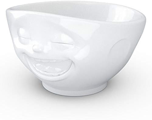 TASSEN XL Porselen Kase, Gülme Yüzü Baskısı, 33 oz. Beyaz (Tek Kase), Ekstra Büyük Kase