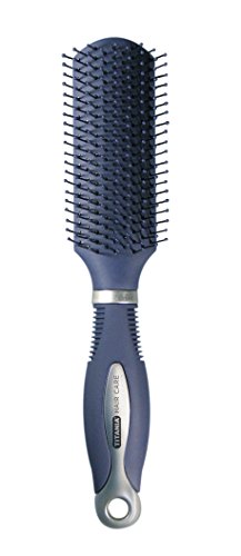 Titania Saç Kurutma Makinesi Fırçası, 9 Sıra, Lastik Tutamak, Gri / Mavi, 1 Paket( 1 x 95 g)