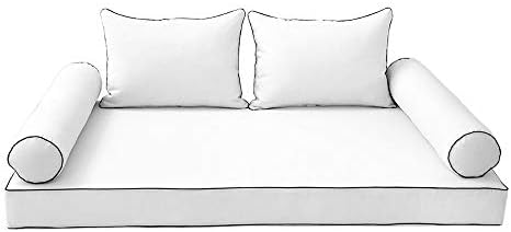 DBM İTHALATI Style4 AD106 Beşik Boyutu 5 ADET Kontrast Boru Açık Daybed Yatak Yastık Bolster Yastık Komple Set