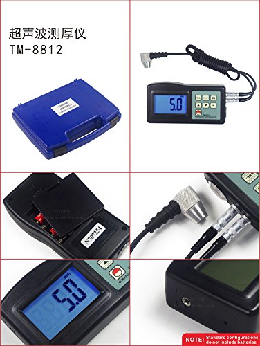 TM-8812 Ultrasonik kalınlık ölçer Kalın Ölçer Metal Polietilen Çelik 1.2~200mm / 0.05~8 inç