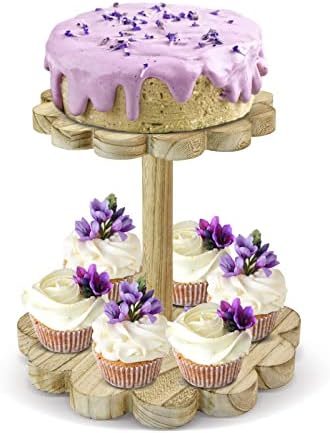 Kek Standları Cupcake Ekran Kulesi Standı Masa için Tatlı Standları, rustik Kek Tutucu Kek Standları ve Dekor için Düğün Parti