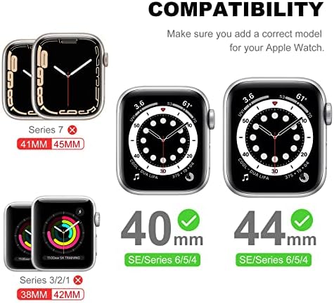 DABAOZA için Uyumlu apple saat bandı 38mm 42mm ve Kılıf ile Ekran Koruyucu, kadın Paslanmaz Çelik Metal İnce Yedek Döngü Örgü