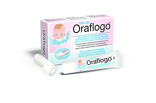 Sakız masajı için parmak diş fırçası ile Oraflogo First Teeth pro jel