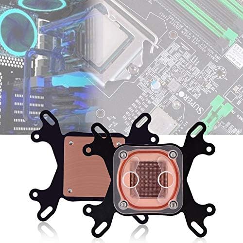 CPU Su Soğutma Bloğu, bilgisayar CPU Su Soğutma Bloğu Su Bloğu Sıvı Soğutucu 50mm Bakır Taban için Intel / AMD, Su Soğutma