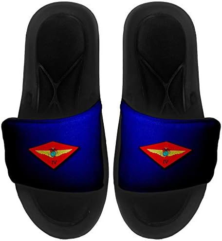 Yastıklı Slide-On Sandaletler / Erkekler, Kadınlar ve Gençler için Slaytlar-ABD 4. Deniz Uçağı Kanadı (4. MAW ) - X Large