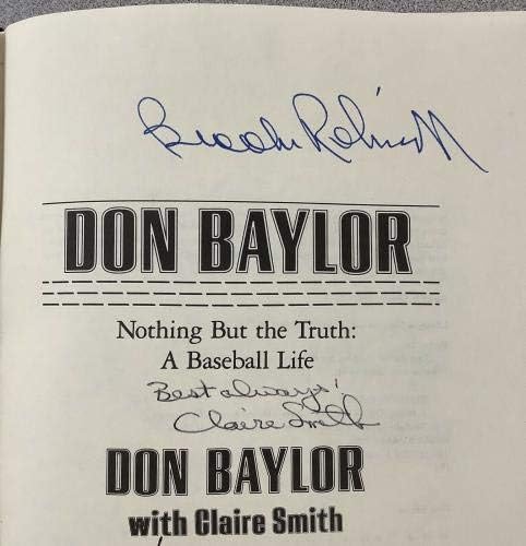Don Baylor İmzalı Kitap Beyzbol w / Brooks Robinson İmzalı Orioles WSC JSA-MLB İmzalı Çeşitli Eşyalar