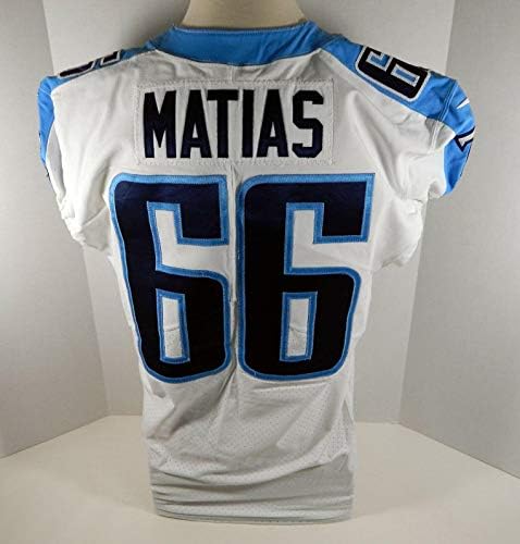 2017 Tennessee Titans Josue Matias 66 Oyunu Yayınlandı Beyaz Forma-İmzasız NFL Oyunu Kullanılmış Formalar