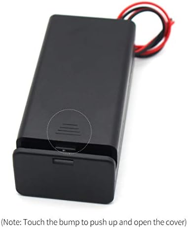 2 AAA Pil Tutucu ile ON / Off Anahtarı ve Tel Açar Case Arka Kapak 2X1. 5 V 3 Volt Saklama Kutusu Kabloları Hattı Kordon Tel