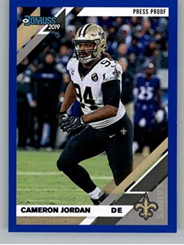 2019 Donruss Basın Kanıtı Mavi Futbol 175 Cameron Jordan New Orleans Saints Panini Amerika'dan Resmi NFL Ticaret Kartı