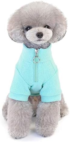 hionre Kış Sıcak Yumuşak Fermuar Boyun Evcil Kazak, Köpek Yavrusu Rahat Ince Örme Giyim Kostüm Giyim Soğuk Hava için