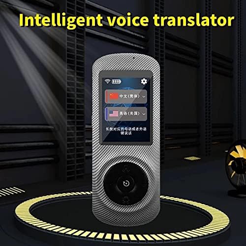WDBBY 2.4 İnç Dokunmatik Ekran Ses Çevirmen Gerçek Zamanlı 82 Çoklu Dil Taşınabilir WiFi Anında Sesli Konuşma İş Çevirmen (Renk: