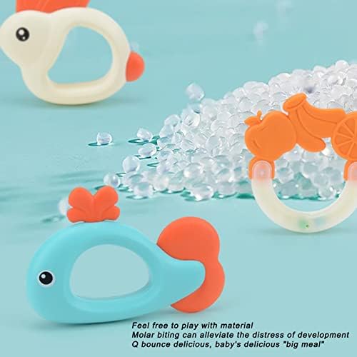 MOKT Çıngıraklar Diş Kaşıyıcı Kiti, 9 pcs Çapak Ücretsiz Bebek diş çıkartma oyuncakları Komik Toksik Olmayan Sağlam için Hediye