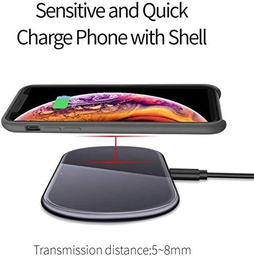 FMOGE Çift 15 W kablosuz şarj cihazı, Qi Hızlı Kablosuz şarj Pedi iPhone 11/11 Pro/11 Pro Max/XS/XS Max/XR/X/8 Artı/ 8 / Samsung