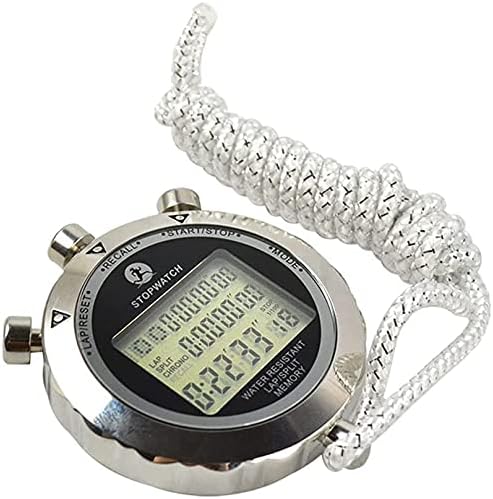 HZFWH Açık Kronometre Zamanlayıcı Metal Yuvarlak Dial Zamanlayıcı, Atletizm Yarışması Dijital Spor Kronometre Zamanlayıcı Run